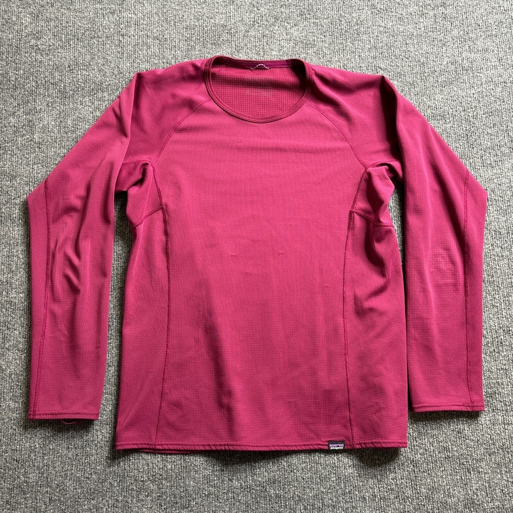 Patagonia‎ Shirt Women's Medium Pink Midweight Capilene Baselayer Polartec 44436